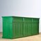 Industrial French Solid Green Pine Shop Counter with 9 Drawers, 1920s, Image 1