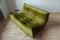 Mid-Century Green Velvet Togo 2-Seat Sofa by Michel Ducaroy for Ligne Roset, 1970s 9