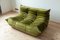 Mid-Century Green Velvet Togo 2-Seat Sofa by Michel Ducaroy for Ligne Roset, 1970s 5