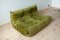 Mid-Century Green Velvet Togo 2-Seat Sofa by Michel Ducaroy for Ligne Roset, 1970s 4