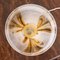 Mushroom Lampe aus Murano Glas mit floralen Emaille in Bernstein, Braun & Gold, Italien 9