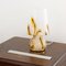 Mushroom Lampe aus Murano Glas mit floralen Emaille in Bernstein, Braun & Gold, Italien 6