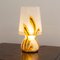 Mushroom Lampe aus Murano Glas mit floralen Emaille in Bernstein, Braun & Gold, Italien 3