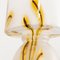 Mushroom Lampe aus Murano Glas mit floralen Emaille in Bernstein, Braun & Gold, Italien 12
