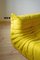 Sofá de tres plazas Togo de microfibra en amarillo de Michel Ducaroy para Ligne Roset, Imagen 5