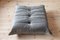 Set of Grey Velvet Togo Pouf and 2-Seat Sofa by Michel Ducaroy for Ligne Roset, Image 7