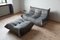 Set of Grey Velvet Togo Pouf and 2-Seat Sofa by Michel Ducaroy for Ligne Roset, Image 1