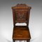Antike englische Gothic Revival Stühle aus geschnitzter Eiche, 2er Set 10