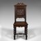 Antike englische Gothic Revival Stühle aus geschnitzter Eiche, 2er Set 4