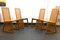 Danish Wooden Chairs with Sessions and Backs in Cane, 1970s, Set of 4 1