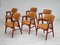 Danish Model 42 Chairs in Leather by Erik Kirkegaard for Høng Stolefabrik, 1960s, Set of 6 1