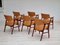 Dänische Modell 42 Stühle aus Leder von Erik Kirkegaard für Høng Stolefabrik, 1960er, 6er Set 2