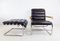 Bauhaus Leather Chair & Ottoman in the Style of Marcel Breuer, Set of 2 13