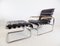 Bauhaus Leather Chair & Ottoman in the Style of Marcel Breuer, Set of 2 3