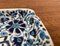 Vintage Greek Nassos Blue Handmade Ceramic Ashtray with Deer and Flower Ornament from Rodos Ceramics 15