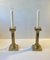 Vintage korinthische Säulen Kerzenständer aus Messing, 2er Set 2