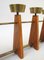 Scandinavian Teak & Brass 5-Fold Candleholder, 1960s 12