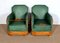 Art Deco Armchairs in Solid Cherry, Early 20th Century, Set of 2 17