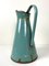 French Enamel Water Jug with Flower Decor, 1930s 4