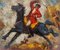 Henry Maurice Danty, caballo, el jugador de polo, siglo XX, óleo sobre lienzo, Imagen 1