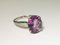 Ring in Gold and Silver with Amethyst and Diamond 6