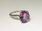 Ring in Gold and Silver with Amethyst and Diamond, Image 6