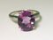 Ring aus Gold und Silber mit Amethyst und Diamanten 1