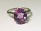 Ring in Gold and Silver with Amethyst and Diamond, Image 1