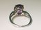 Ring aus Gold und Silber mit Amethyst und Diamanten 7