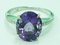 Ring in Gold and Silver with Amethyst and Diamond, Image 1