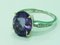 Ring in Gold and Silver with Amethyst and Diamond 3