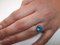 Ring in White Gold with Blue Topaz & Diamonds 2