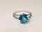 Ring in White Gold with Blue Topaz & Diamonds 4