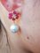Silver Ruby Earrings witth Cultured Pearls, Set of 2 5