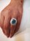 5 Carat Blue Topaz Silver Ring, Image 7
