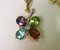 Pendant in Yellow Gold with Natural Gemstones and Diamond 1