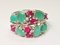 Ring in Gold and Silver with Ruby, Emeralds & Diamonds 1