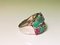 Ring in Gold and Silver with Ruby, Emeralds & Diamonds 7