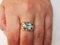 Vintage Aquamarin Ring mit Diamanten 7