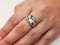 Vintage Aquamarin Ring mit Diamanten 2