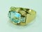 Vintage Aquamarin Ring mit Diamanten 1