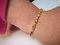 Bracelet en Or et Argent avec Saphir Orange, Grenat et Diamants 2