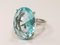 Ring in Gold and Silver with Blue Topaz and Diamonds 3