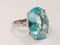 Ring in Gold and Silver with Blue Topaz and Diamonds 5