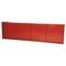 Mid-Century Modern Italian Red Lacquered Sideboard in Solid Wood, 1980s 1