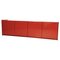 Mid-Century Modern Italian Red Lacquered Sideboard in Solid Wood, 1980s, Image 1