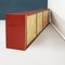 Rot lackiertes italienisches Mid-Century Modern Sideboard aus Massivholz, 1980er 6
