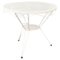 Mid-Century Modern Italian Garden Table in White Iron with Flower Decor, 1960 1