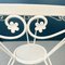 Mid-Century Modern Italian Garden Table in White Iron with Flower Decor, 1960 8