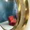 Mid-Century Modern Italian Wall Mirror in Brass with Striped Pattern, 1970s, Image 5